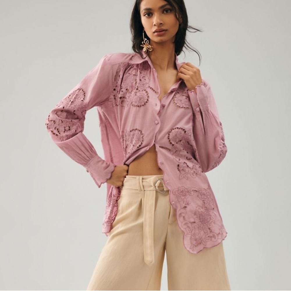 Anthropologie Cut Out Shirt - L
